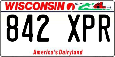 WI license plate 842XPR