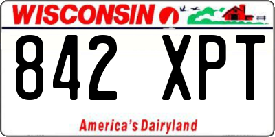 WI license plate 842XPT