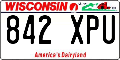 WI license plate 842XPU