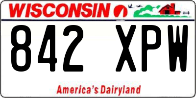 WI license plate 842XPW