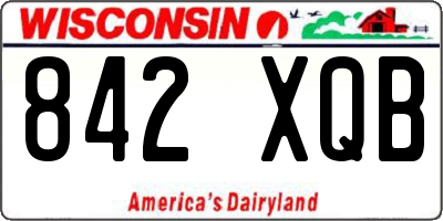 WI license plate 842XQB