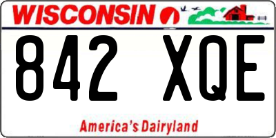WI license plate 842XQE