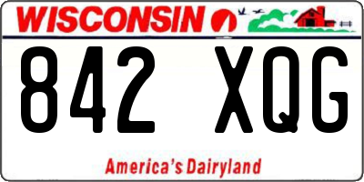 WI license plate 842XQG