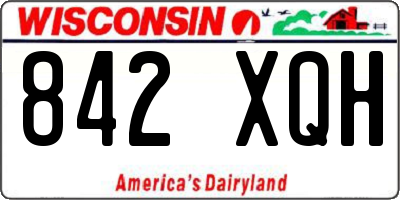 WI license plate 842XQH
