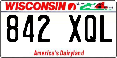 WI license plate 842XQL