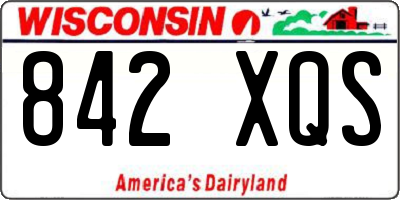 WI license plate 842XQS