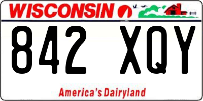 WI license plate 842XQY
