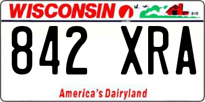 WI license plate 842XRA