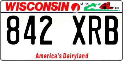 WI license plate 842XRB