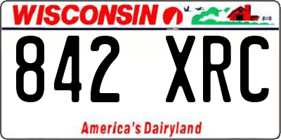 WI license plate 842XRC