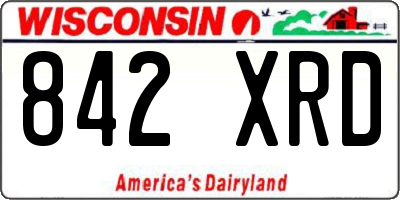 WI license plate 842XRD