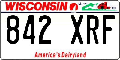 WI license plate 842XRF