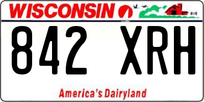 WI license plate 842XRH