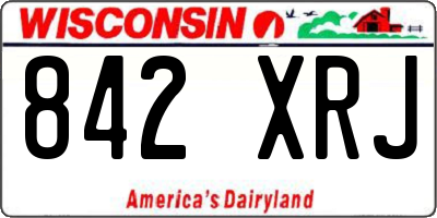 WI license plate 842XRJ