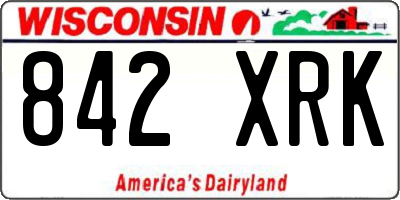 WI license plate 842XRK