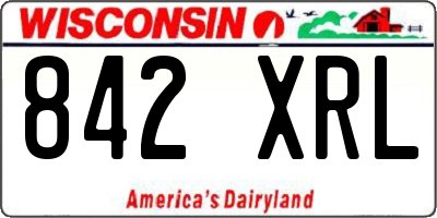 WI license plate 842XRL
