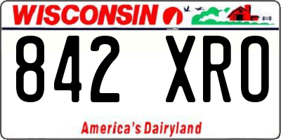 WI license plate 842XRO