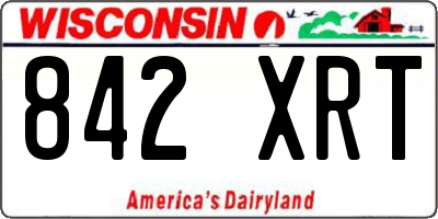 WI license plate 842XRT