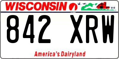 WI license plate 842XRW