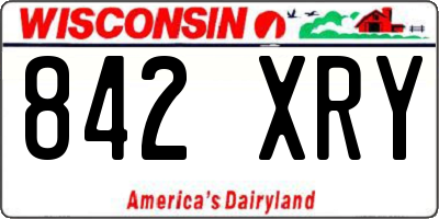 WI license plate 842XRY