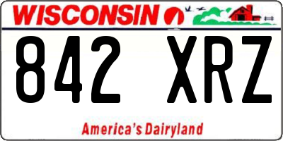 WI license plate 842XRZ
