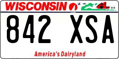 WI license plate 842XSA