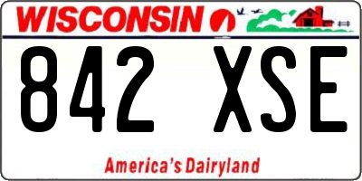WI license plate 842XSE