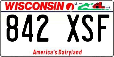 WI license plate 842XSF