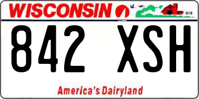 WI license plate 842XSH