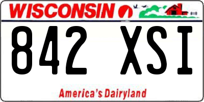 WI license plate 842XSI