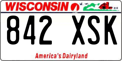 WI license plate 842XSK