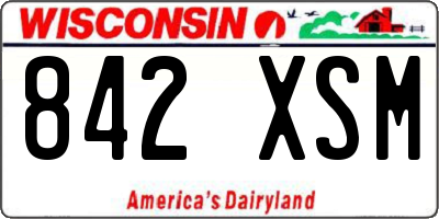 WI license plate 842XSM