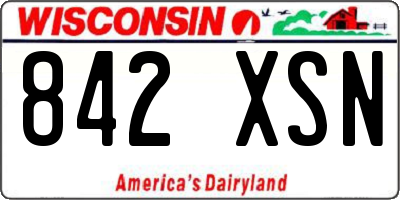 WI license plate 842XSN