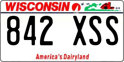WI license plate 842XSS