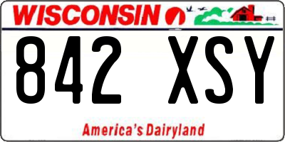 WI license plate 842XSY