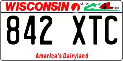 WI license plate 842XTC