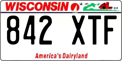 WI license plate 842XTF