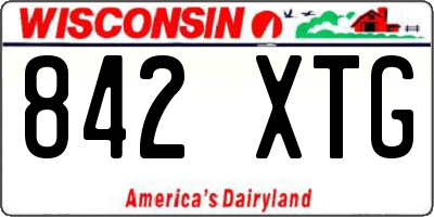 WI license plate 842XTG