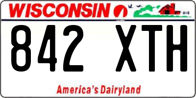 WI license plate 842XTH