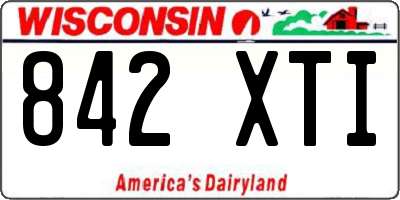 WI license plate 842XTI
