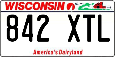 WI license plate 842XTL