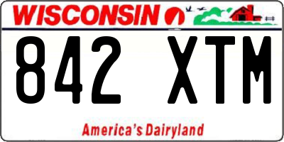 WI license plate 842XTM