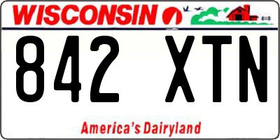 WI license plate 842XTN