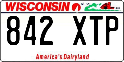 WI license plate 842XTP