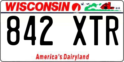 WI license plate 842XTR