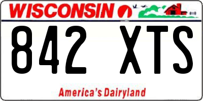 WI license plate 842XTS