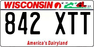 WI license plate 842XTT