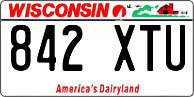 WI license plate 842XTU