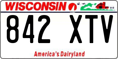 WI license plate 842XTV