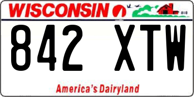 WI license plate 842XTW